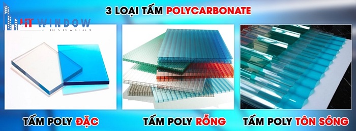 Có 3 dạng tấm polycarbonate phù hợp với từng nhu cầu sử dụng