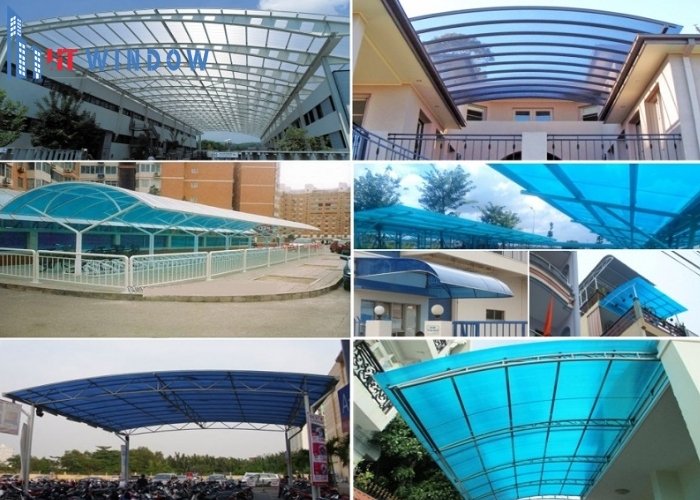 Tấm polycarbonate là lựa chọn lý tưởng cho các công trình mái lấy sáng, giếng trời