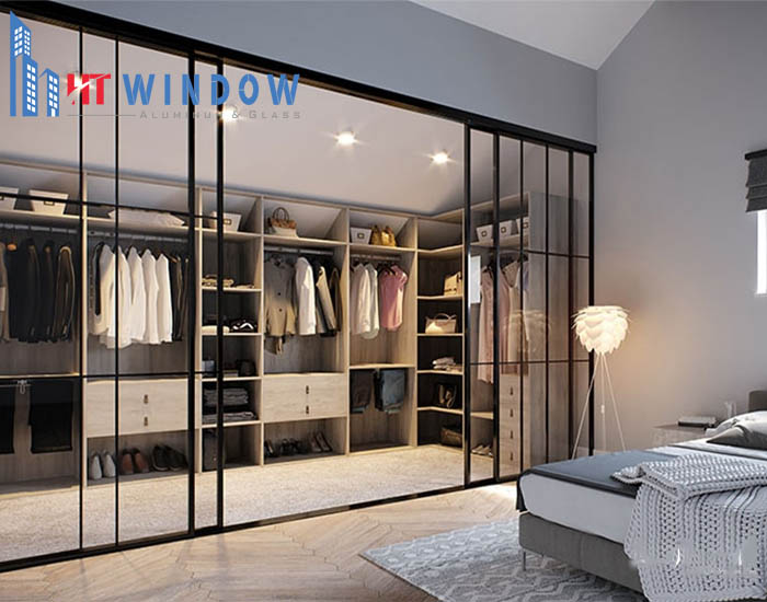 Cửa nhôm Slim phòng thay đồ