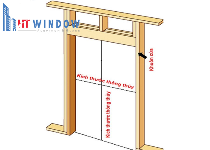 Kích thước thông thủy cửa nhôm Xingfa