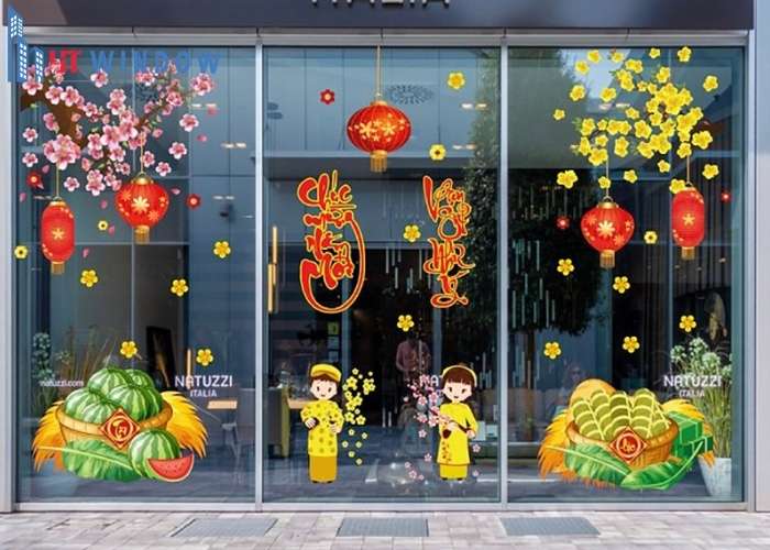 Chủ đề mâm ngũ quả, bánh chưng xanh và dưa hấu đỏ