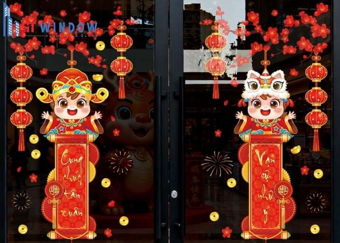 Chủ đề câu đối đỏ và chữ Phúc - Lộc - Thọ thư pháp