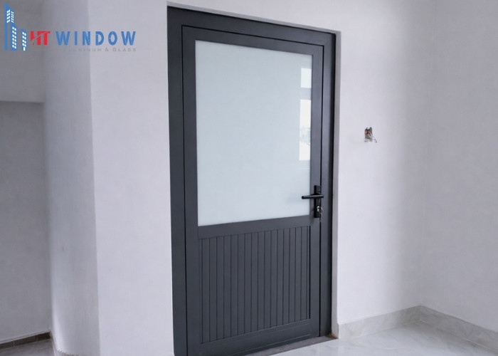 Cửa ngách nhôm kính hiện đại, lấy sáng tốt
