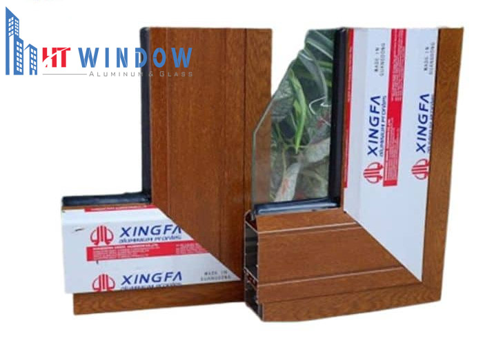Hình ảnh nhôm Xingfa màu vân gỗ