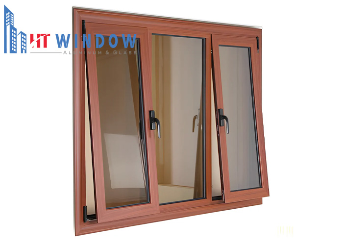 Cửa sổ bằng nhôm Xingfa vân gỗ