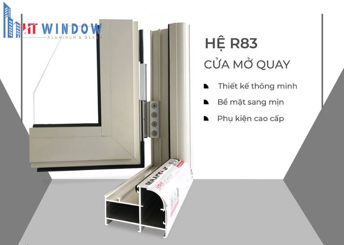 Thiết kế các khoang trống bên trong thanh nhôm giúp ngăn chặn tiếng ồn